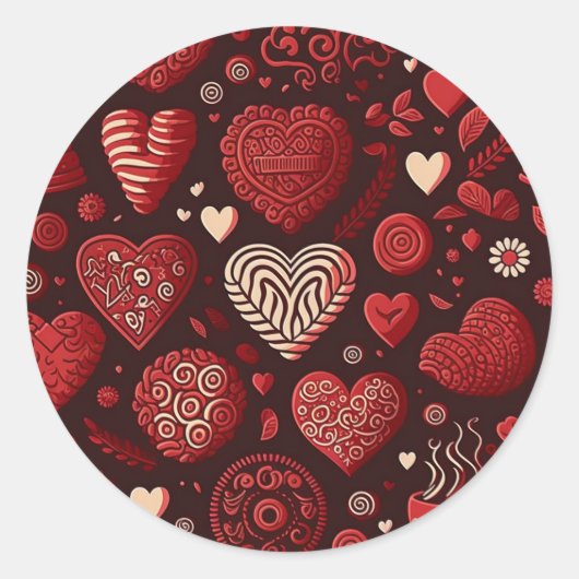 Valentines Day  ラウンドシール (正面)