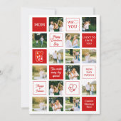 Valentines Day 14 Photo Collage Messages for Mom シーズンカード (正面)