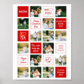 Valentine's Day 14 Photo Collage Messages for Mom ポスター (正面)