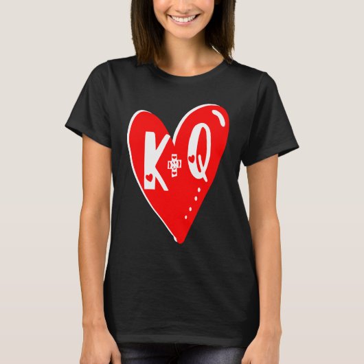 Valentines Day 2022 Couples Matching Alphabetic Le Tシャツ (正面)