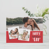 Valentine's day 3 pictures collage red  シーズンカード (スタンド正面)