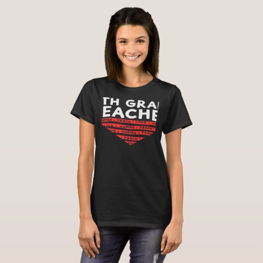 Valentines Day 4th Grade Teacher Appreciation Hear Tシャツ (正面フル)
