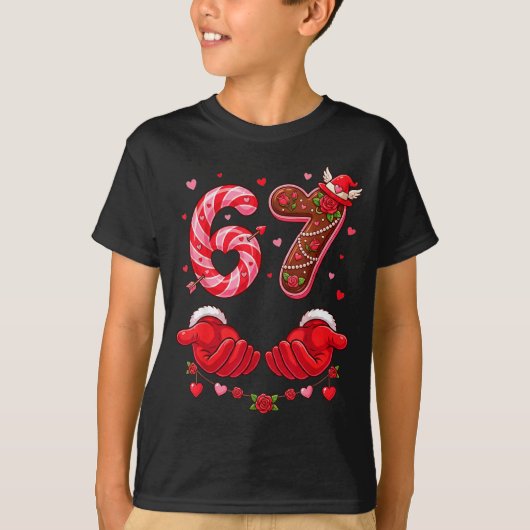 Valentine's Day 67 Hilarious Six Seven Love Meme F Tシャツ (正面)