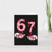 Valentines Day 67 Meme Six Seven 6 7 Valentine Hea カード (正面)