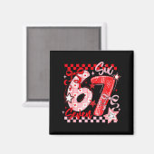 Valentine's Day 67 Six Seven Preppy Hearts Coquett マグネット (正面/裏面)