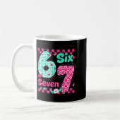 Valentine's Day 6 7 Six Seven Preppy Hearts Couple コーヒーマグカップ (左)