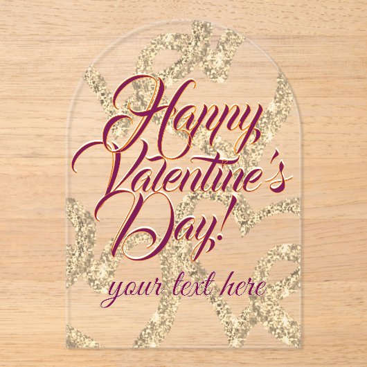 Valentine's Day Acrylic Invitations アクリル招待状 (正面)