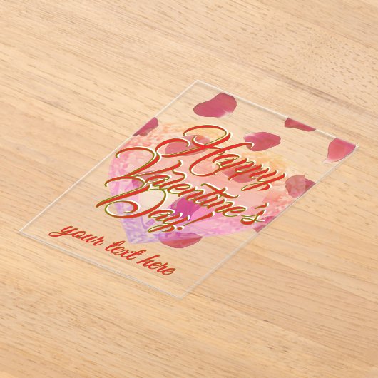 Valentine's Day Acrylic Invitations アクリル招待状 (レイダウン)