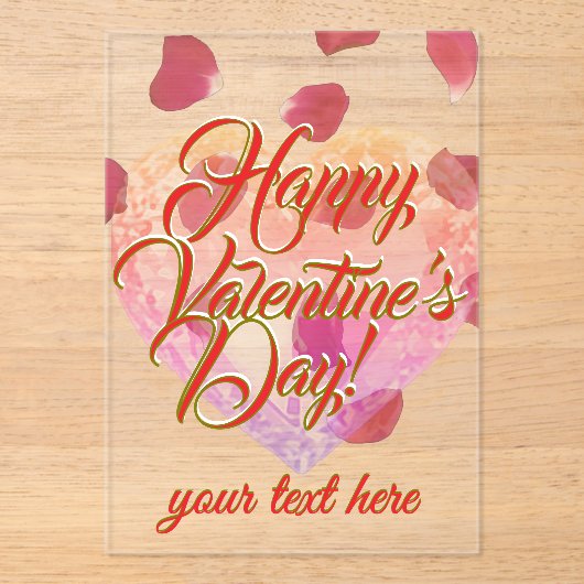 Valentine's Day  Acrylic Invitations アクリル招待状 (正面)