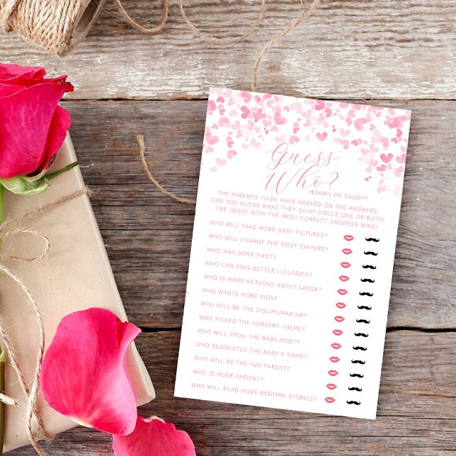 Valentine's Day Baby Shower Guess Who Game (クリエイターアップロード済み)