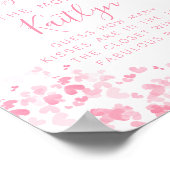 Valentine's Day Baby Shower How Many Kisses Game ポスター (角)