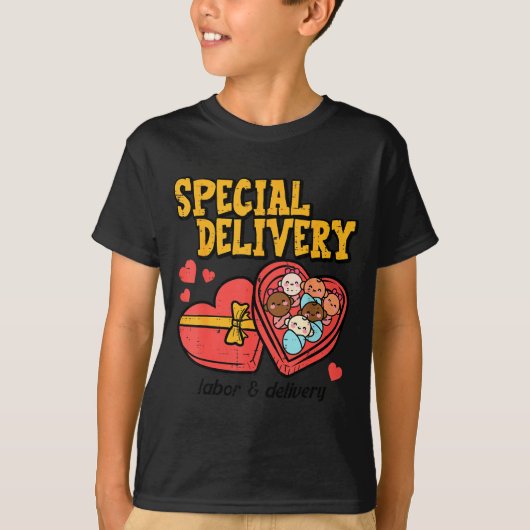 Valentines Day Baby Special Labor Delivery Nurse W Tシャツ (正面)