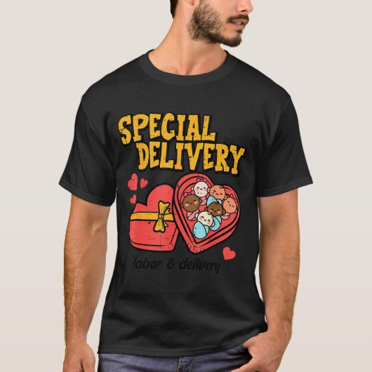 Valentines Day Baby Special Labor Delivery Nurse W Tシャツ (正面)