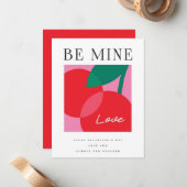 Valentine's Day  Be Mine Valentine's Day Card ノートカード (正面/裏面インサイチュ)