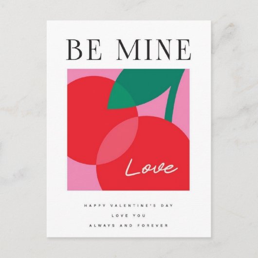 Valentine's Day  Be Mine Valentine's Day Card ポストカード (正面)