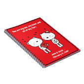 Valentine's Day Bear Heart: Joyful Love Laughter  ノートブック (右側)