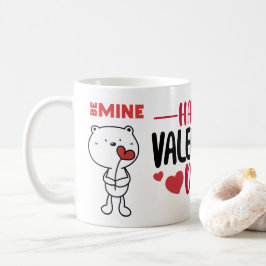 Valentine's Day Bear Love Heart コーヒーマグカップ