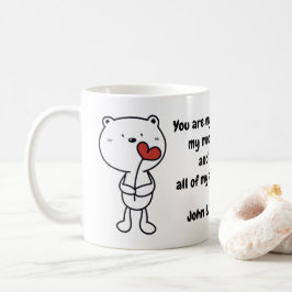 Valentine's Day Bear Love Heart コーヒーマグカップ