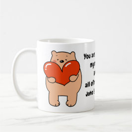Valentine's Day Bear Love Heart コーヒーマグカップ