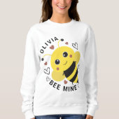 Valentine's Day Bee Mine Bumblebee Sweatshirt スウェットシャツ (正面)