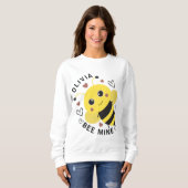 Valentine's Day Bee Mine Bumblebee Sweatshirt スウェットシャツ (正面フル)