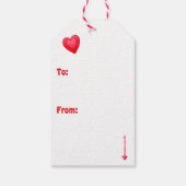 Valentine's Day Birthday Cake Custom Candles ギフトタグ (裏面)