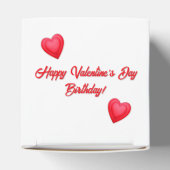 Valentine's Day Birthday Cake Customizable Candles フェイバーボックス (上部)
