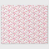 Valentine's Day Birthday Cake Pattern ラッピングペーパー (フラット)