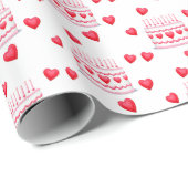 Valentine's Day Birthday Cake Pattern ラッピングペーパー (ロールコーナー)