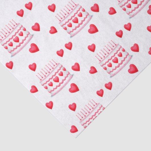 Valentine's Day Birthday Cake Pattern 薄葉紙 (詳細)