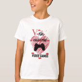Valentines Day Boys Kids Son V Is For Video Games Tシャツ (正面)