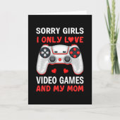 Valentines Day Boys Kids Son Video Games Funny Gam カード (正面)