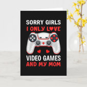 Valentines Day Boys Kids Son Video Games Funny Gam カード (黄色い花)