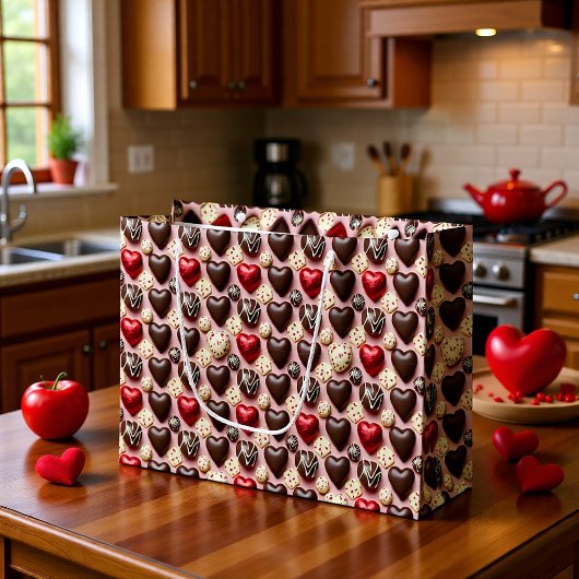 Valentine's Day Candy Hearts Gift Bag ラージペーパーバッグ