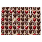 Valentine's Day Candy Hearts Gift Bag ラージペーパーバッグ (裏面)