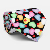 Valentine's Day Candy Hearts Pattern ネクタイ (ロール)