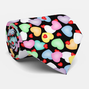Valentine's Day Candy Hearts Pattern ネクタイ