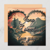 Valentine's Day card 招待状 (正面/裏面)