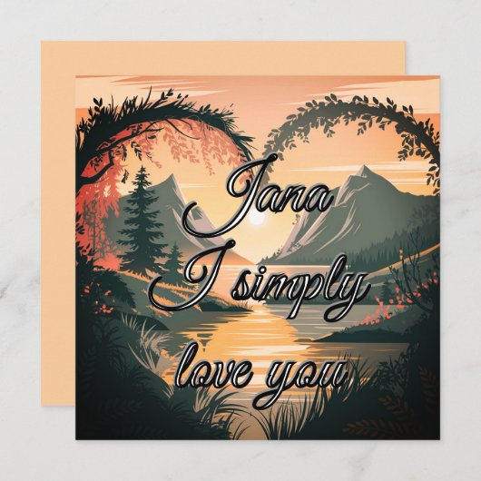 Valentine's Day card 招待状 (正面/裏面)