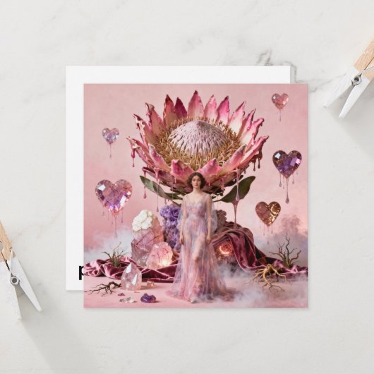 Valentines Day Card by Eloise Pixlyne カード (正面/裏面インサイチュ)