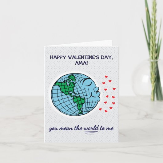 Valentine's Day Card for Ama (パパinタガログ) カード (正面)