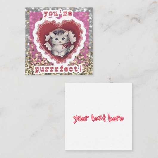 Valentine's Day Card for Classmates スクエア名刺 (正面/裏面)