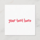 Valentine's Day Card for Classmates スクエア名刺 (裏面)