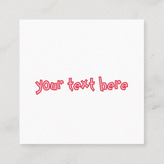 Valentine's Day Card for Classmates スクエア名刺 (裏面)