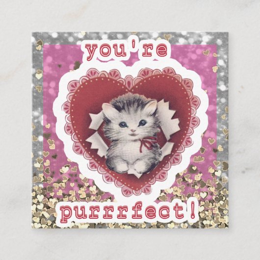 Valentine's Day Card for Classmates スクエア名刺 (正面)