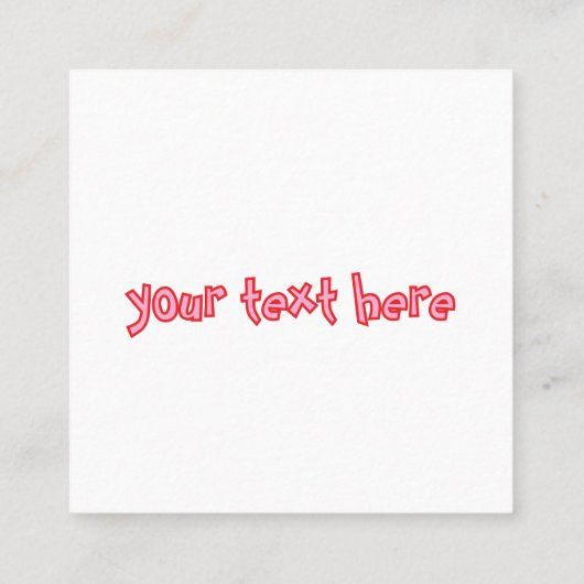 Valentine's Day Card for Classmates スクエア名刺 (裏面)