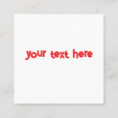 Valentine's Day Card for Classmates  スクエア名刺 (裏面)