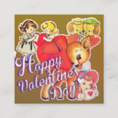 Valentine's Day Card for Classmates  スクエア名刺 (正面)