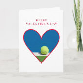 Valentine's Day Card for Her - Tennis Love Heart カード (正面)