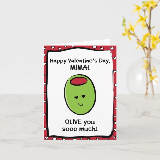 Valentine's Day Card for Mima カード (黄色い花)